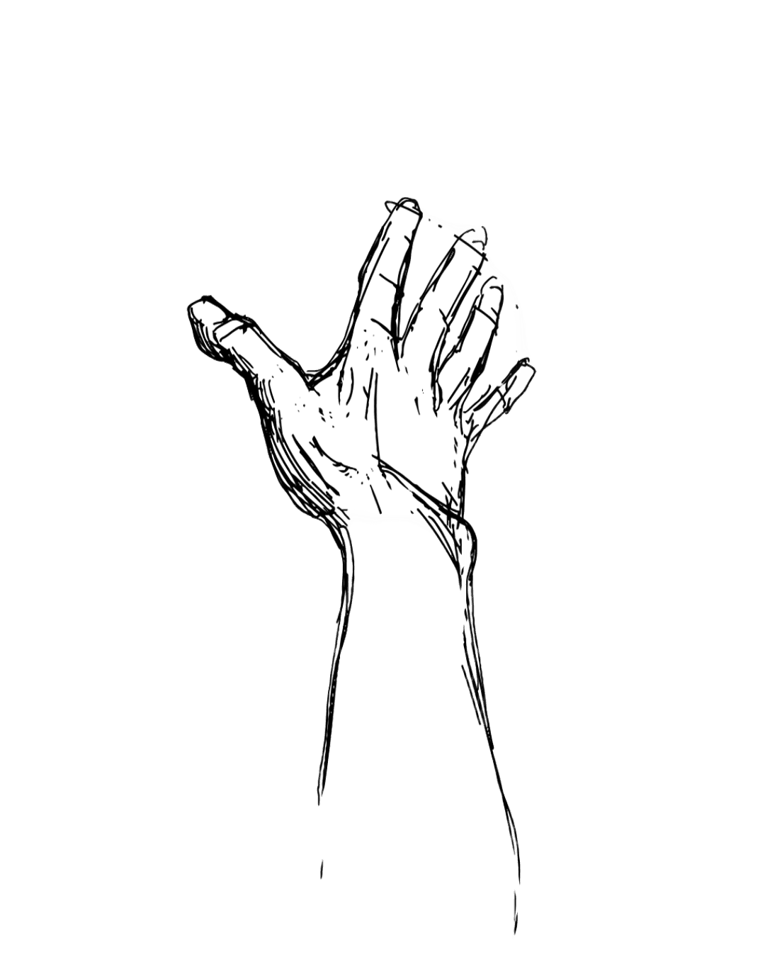 Hand pointing to button