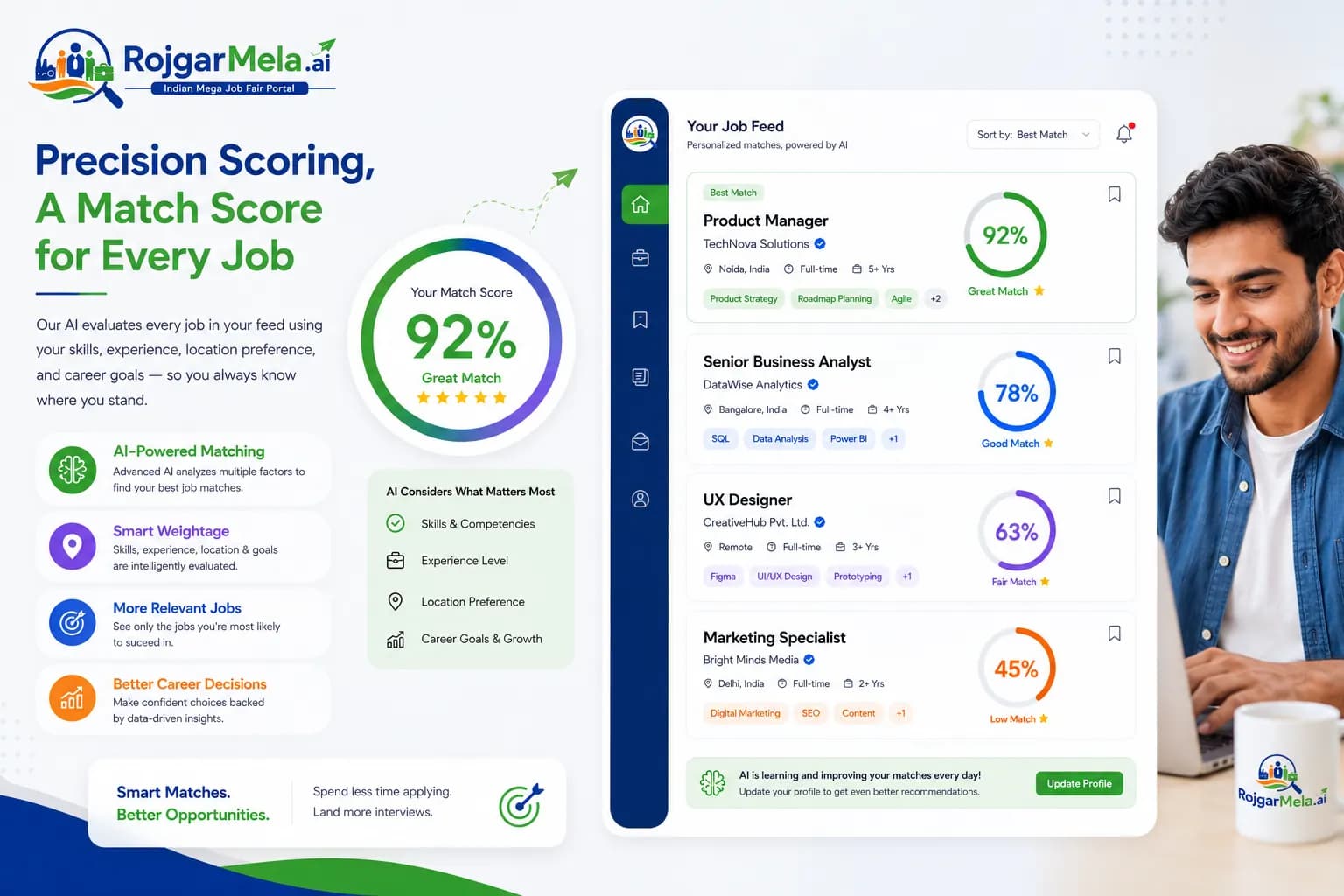 AI match score dashboard