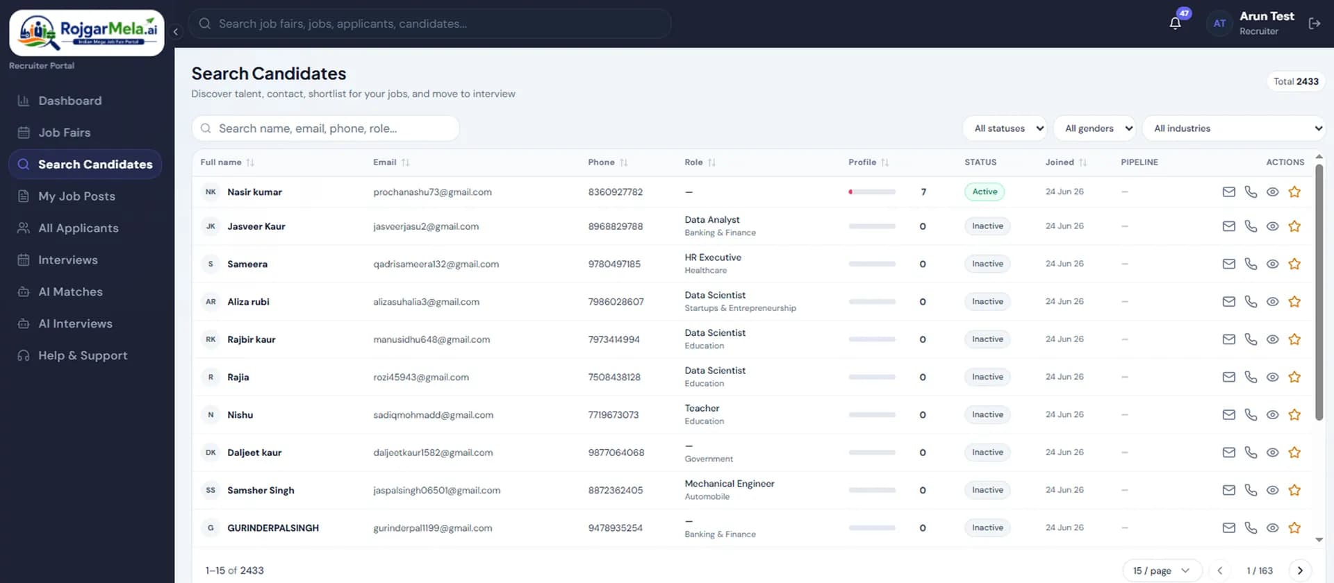 Employer Dashboard