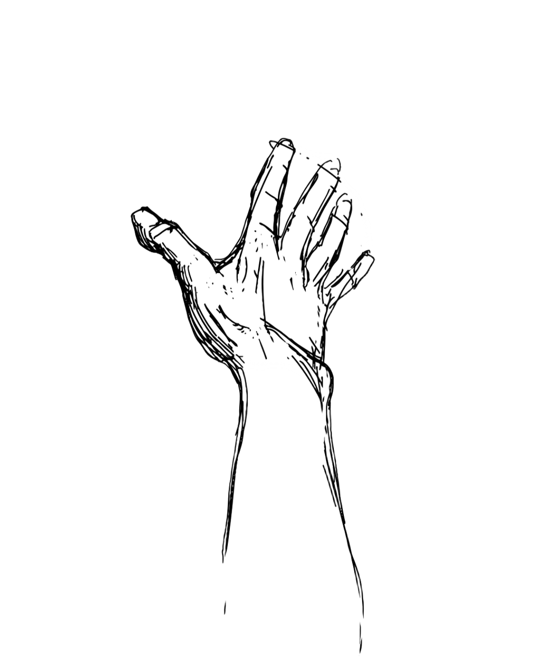 Hand pointing to button