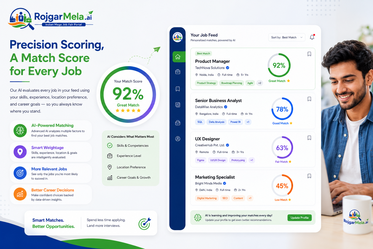 AI match score dashboard
